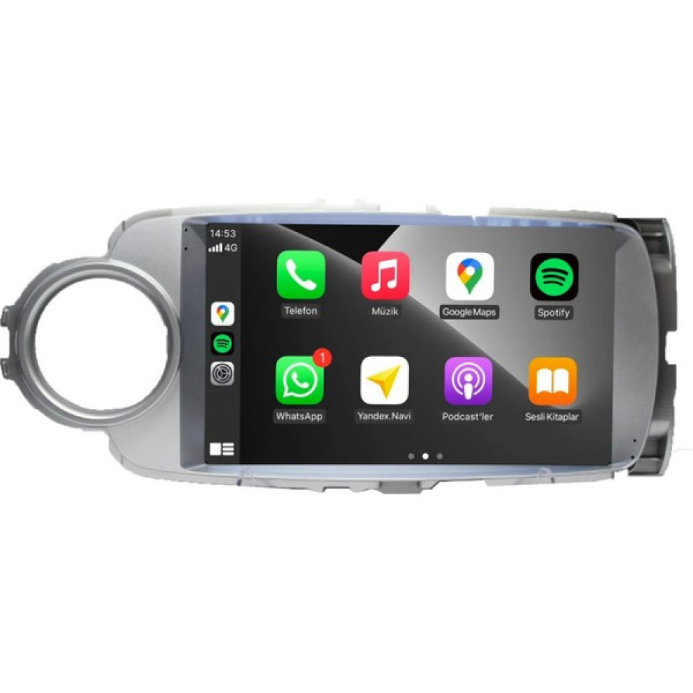 Toyota Yaris 2012-2019 4+64 GB Android Carplay Multimedya Sistemi - Siyah Oto Görüntü Sistemleri Fiyatı