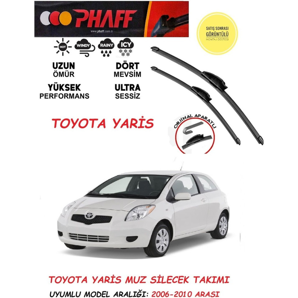 Toyota Yaris Ön Muz Silecek Takımı 2007 Model Araca Özel Aparat - görsel Araca Özel Silecekler Fiyatı