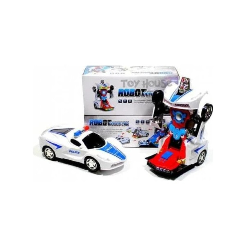 ToysAll Transformers-Robota Dönüşen Işıklı, Sesli, Sensörlü Polis Arabası - Beyaz Oyuncak Araç Fiyatı