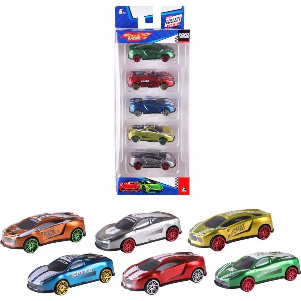 Toysan Farbu Oyuncak 5 Li Speed Racer Diecast Metal Araba 1/64 Ölçek Renkli Koleksiyonluk Araçlar Anne Bebek Oyuncak Fiyatı