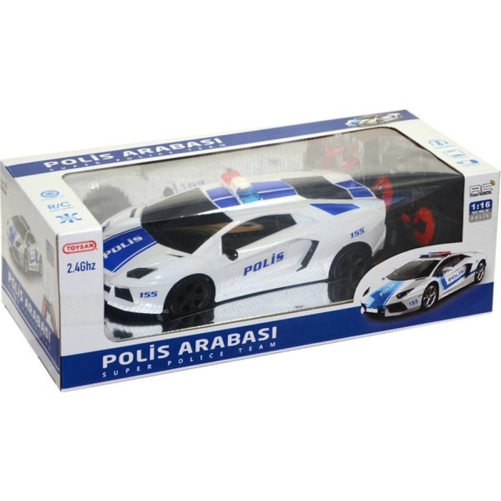 Toysan Oyuncak Toy-08 Toysan, 1:16 Kumandalı Şarjlı Polis Arabası 24 cm - Renkli Oyuncak Araç Fiyatı