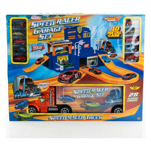 Toysan Speed Racer Garaje Seti - 10 Metal Araçlı Oyun Seti Fiyatı