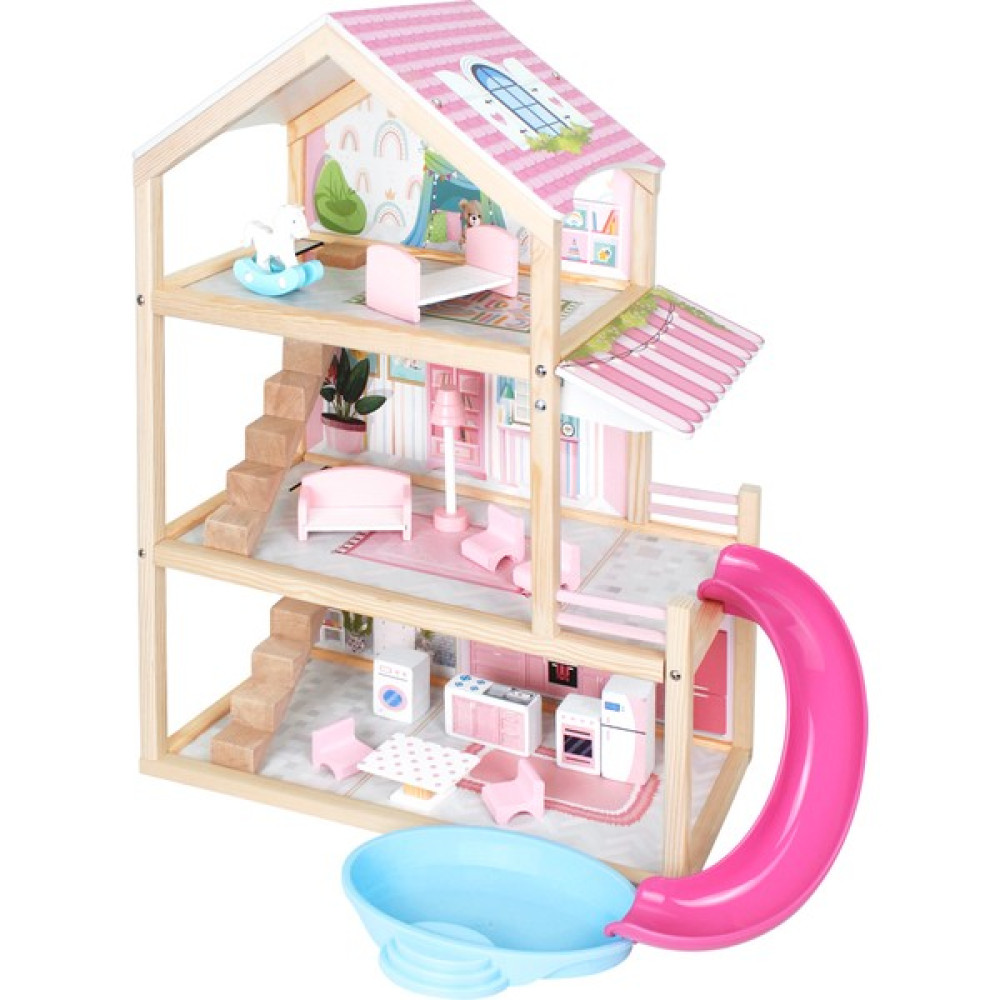 Toysilla T2010 Ahşap Kaydıraklı Oyun Evi Bebek Oyuncakları Fiyatı