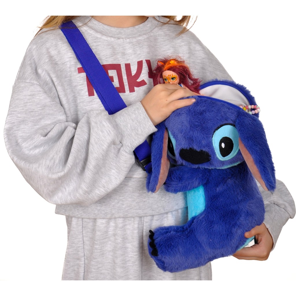 Toysme Stitch Peluş Omuz Çantası - Sevimli Mavi Tasarım Anne Bebek Oyuncak Fiyatı