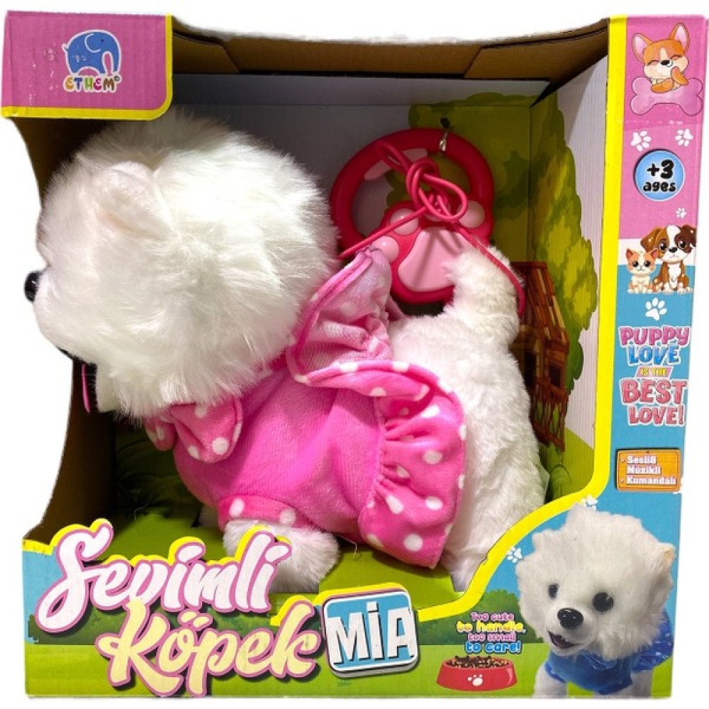 Toysturka Pilli Sesli Tasmalı Yürüyen Sevimli Köpek Mia Tasmalı Köpek Pembe Oyuncak Fiyatı