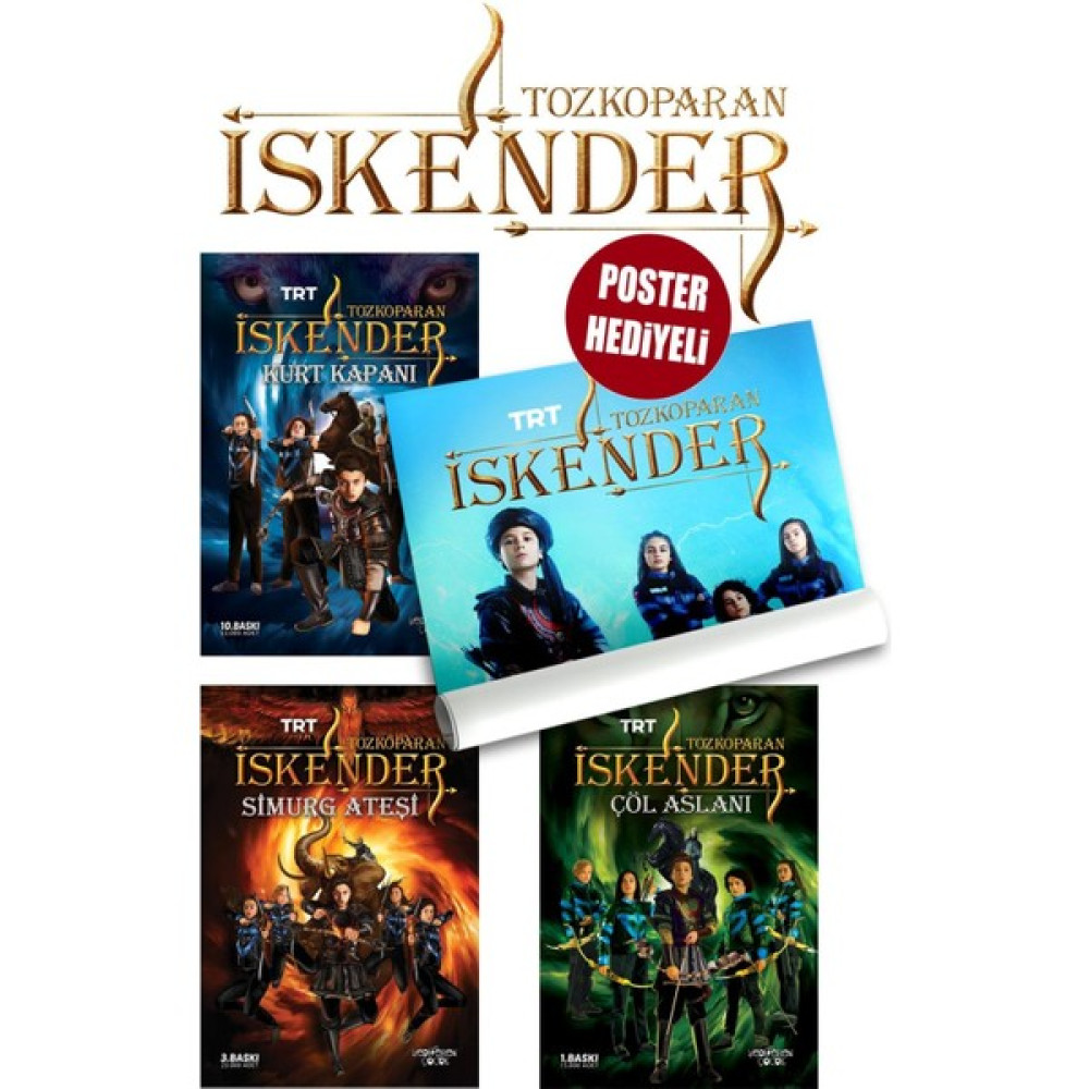 Tozkoparan İskender Çöl Aslanı - Kurt Kapanı - Simurg Ateşi 3 Kitap - Yiğit Recep Efe Okul Öncesi Eğitici & Öğretici Kitaplar Fiyatı