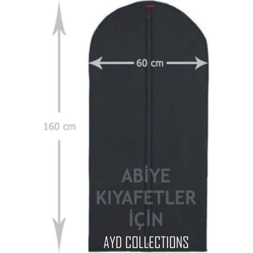 Tozlu Pazar (10 Adet) Abiye Elbise Kılıf Gamboç 60X160 Siyah Tela Nonvoven Uzun Boy - 10 Adet Hurç Fiyatı