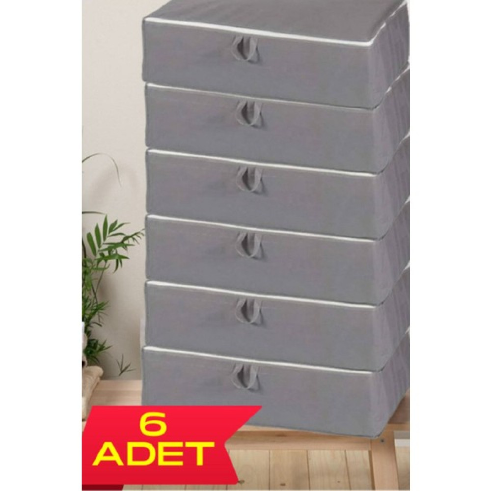 Tozlu Pazar 6 Adet Büyük Boy Hurç | Çekyat - Baza Altı | 64X45X22 cm Eşya Saklama Kutusu Fiyatı