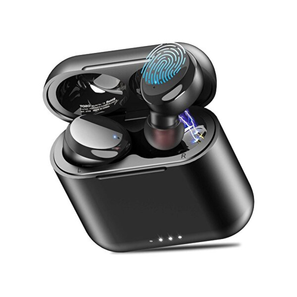 Tozo T6 Dokunmatik Kontrol Şarj Kutusu Siyah Bluetooth Kulaklık Bluetooth Kulaklık Fiyatı