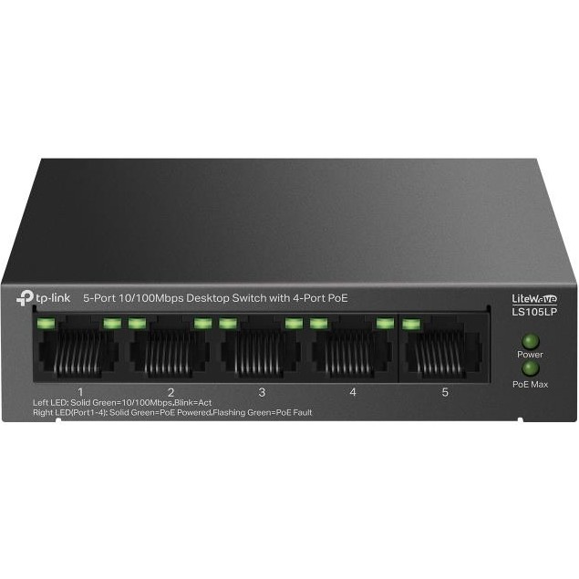 TP-Link LS105LP 4 Port Poe+ 10-100 Mbps Switch Metal Kasa Switchler Fiyatı
