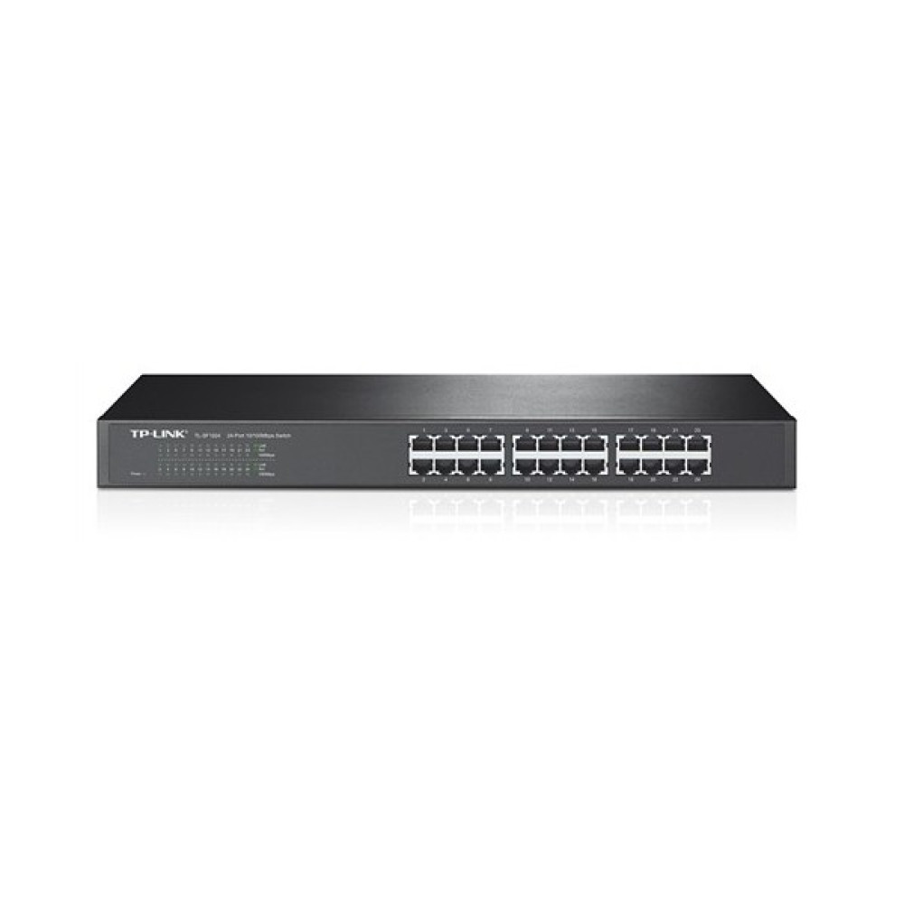 TP-Link TL-SF1024, 24-Port 10/100Mbps % 40 Enerji Tasarruflu 19" Çelik Kasa Rackmountable Switch Hub & Switch Fiyatı