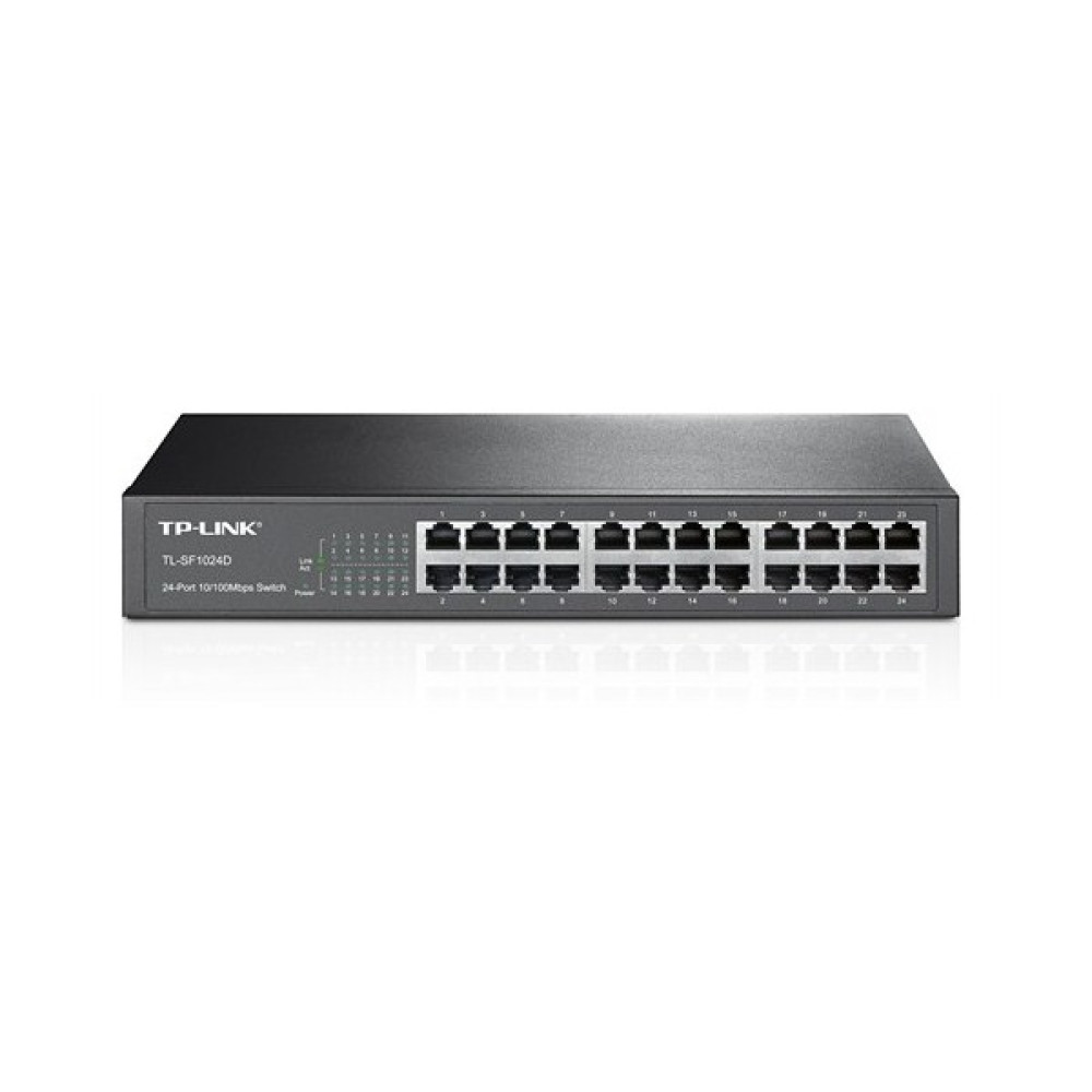 TP-Link TL-SF1024D, 24-Port 10/100Mbps % 75 Enerji Tasarruflu 13" Çelik Kasa Switch Hub & Switch Fiyatı