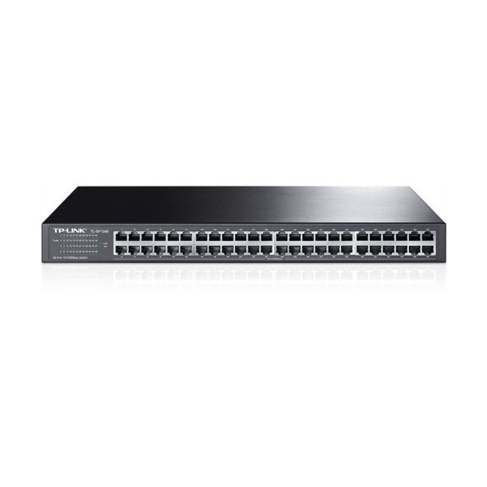 TP-Link TL-SF1048, 48-Port 10/100Mbps % 50 Enerji Tasarruflu 19" Çelik Kasa Rackmountable Switch Hub & Switch Fiyatı