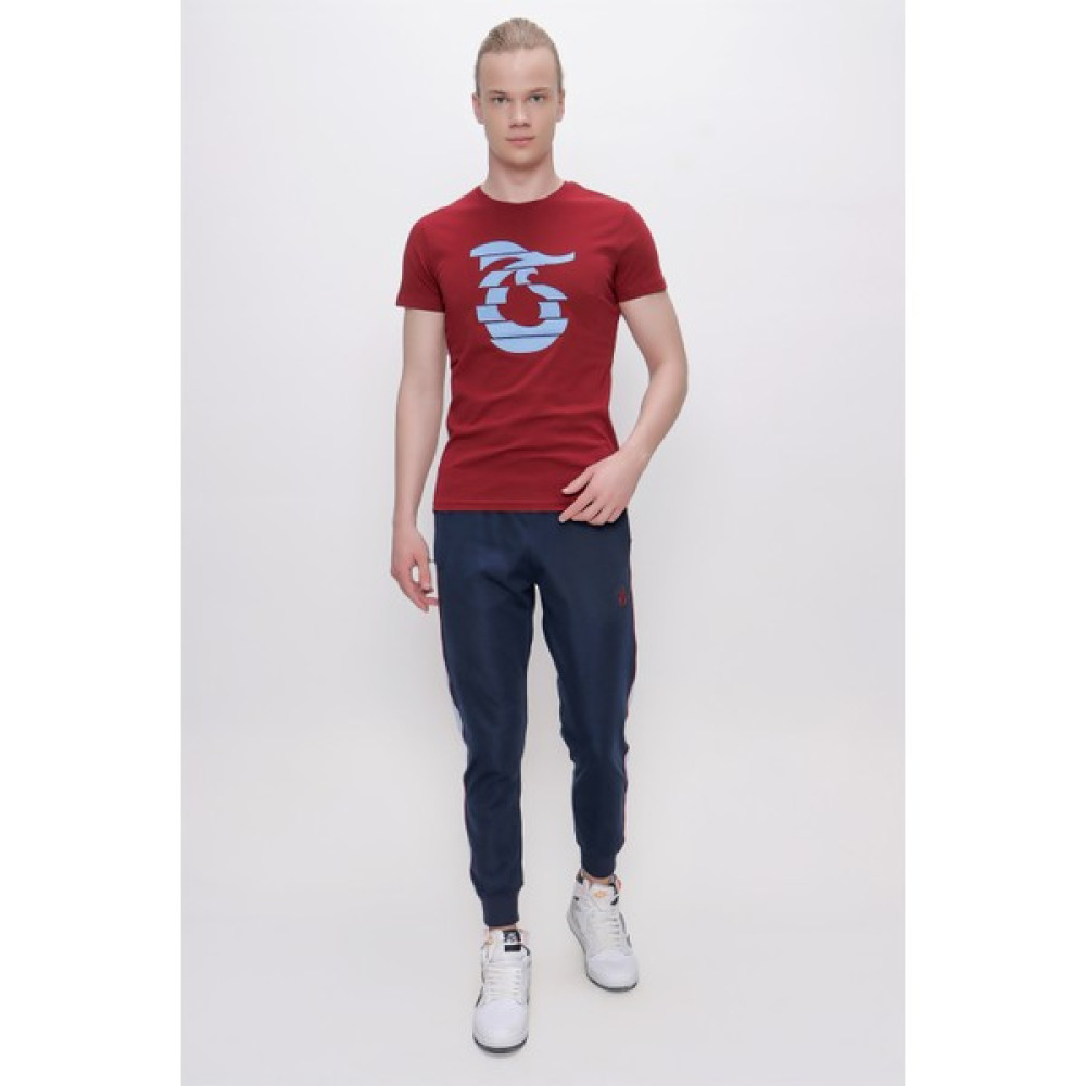 Trabzonspor Tshirt Bisiklet Yaka Önü Nakışlı - Bordo - 3XL Oto Boyaları Fiyatı