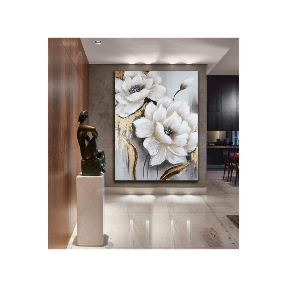 TRADE AYS Modern Tasarım Çiçek Kanvas Gülen Tablo 90 x 140 Beden Tablo & Poster Fiyatı