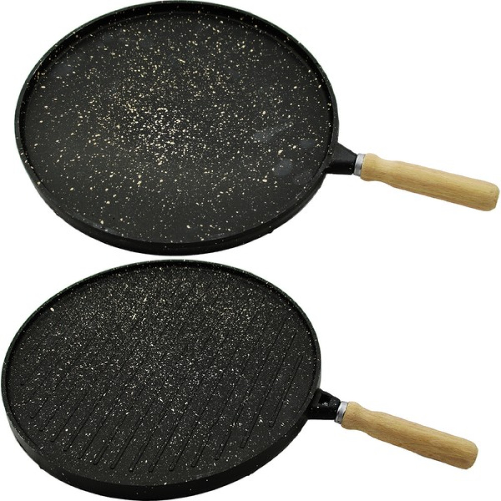 Trade Jam Çift Taraflı Döküm Granit Bazlama - Gözleme Tavası 36CM (4396) Tavalar Fiyatı