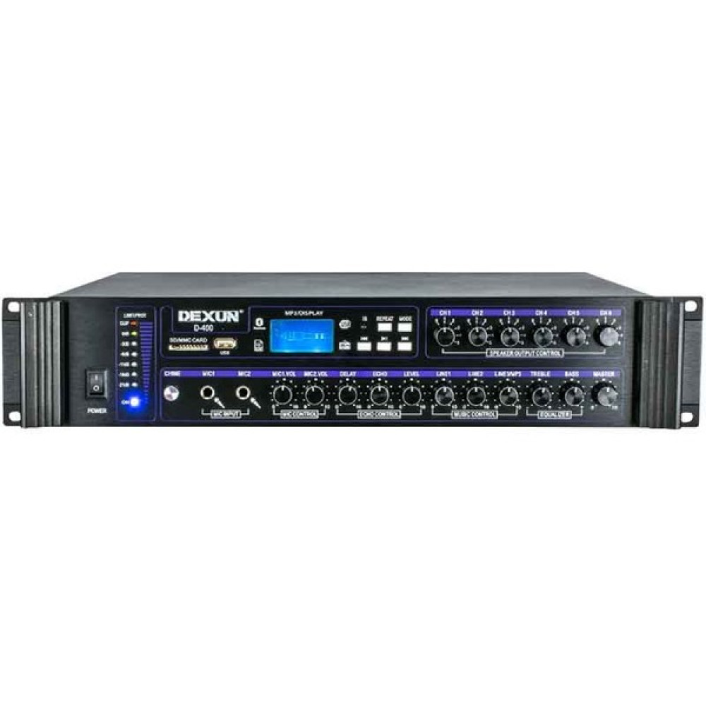 Trade Jam Dexun D-400 500 W 100V/70V/4-16 Ohm Usb/sd/bt 6 Bölgeli 3 Mik 3 Aux Girişli Trafolu Mıxer Anfi (4396) Oto Hoparlörleri & SubWoofer Fiyatı