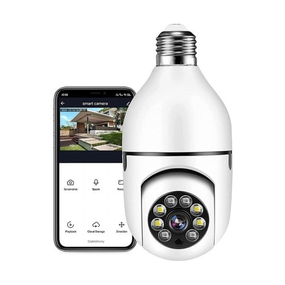 Trade Jam Wifi 360 Panoramik Ampul Kamera Gece Görüş Ses Akıllı Hareket Algılayıcı (4396) Güvenlik Kameraları Fiyatı