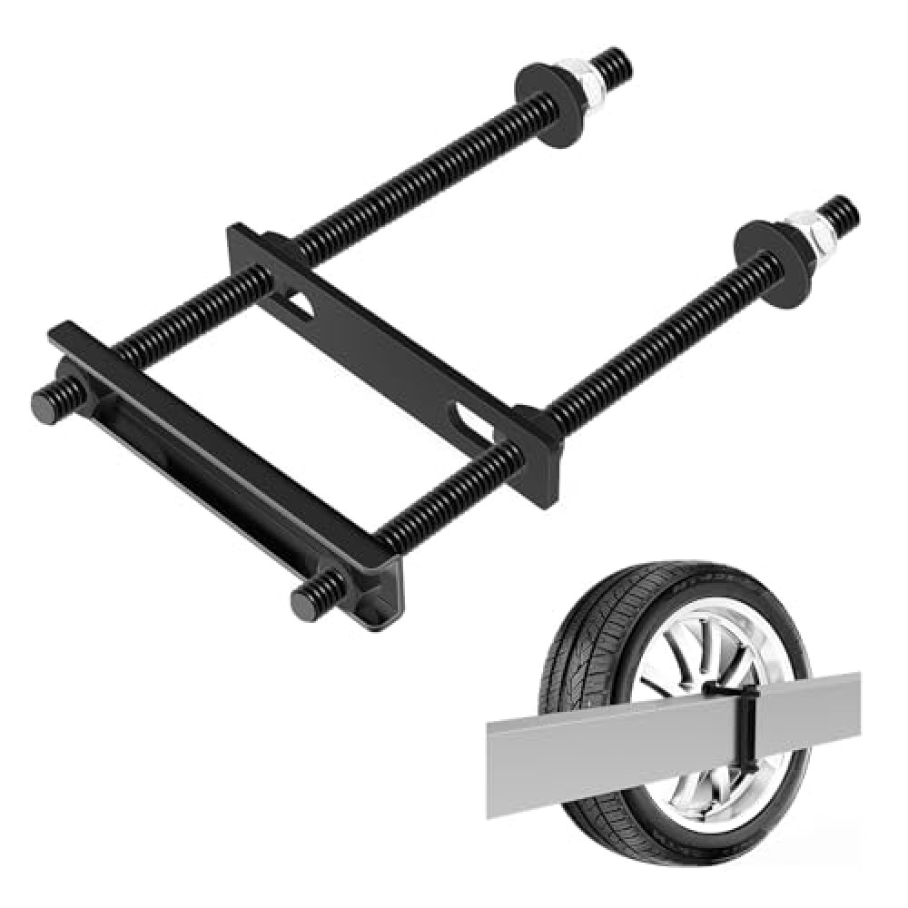 Trailer Spare Tire Mount, Spare Tire Mount for Utility Trailer, The Trailer Accessories Universal Wheel Bracket Trailer Boat Spare Tire Mount, Fits Most Tire (Black (A))