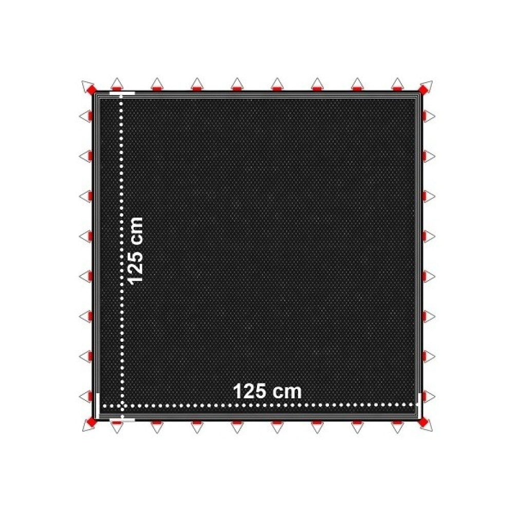 TRAMBOLİNSAN TYP-04 - Trambolin Zıplama Ağı Siyah 125cmx125cm Kare Siyah Trambolin Zıplama Ağı Kondisyon Aletleri Fiyatı