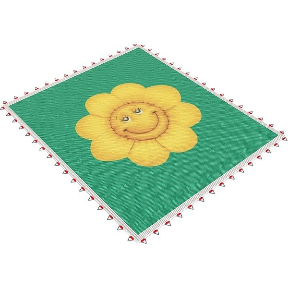 TRAMBOLİNSAN TYP-09 - Junior Trambolin Zıplama Ağı Papatya Baskılı Trambolin Zıplama Ağı 185cmx220cm Zıplama Ağı Kondisyon Aletleri Fiyatı