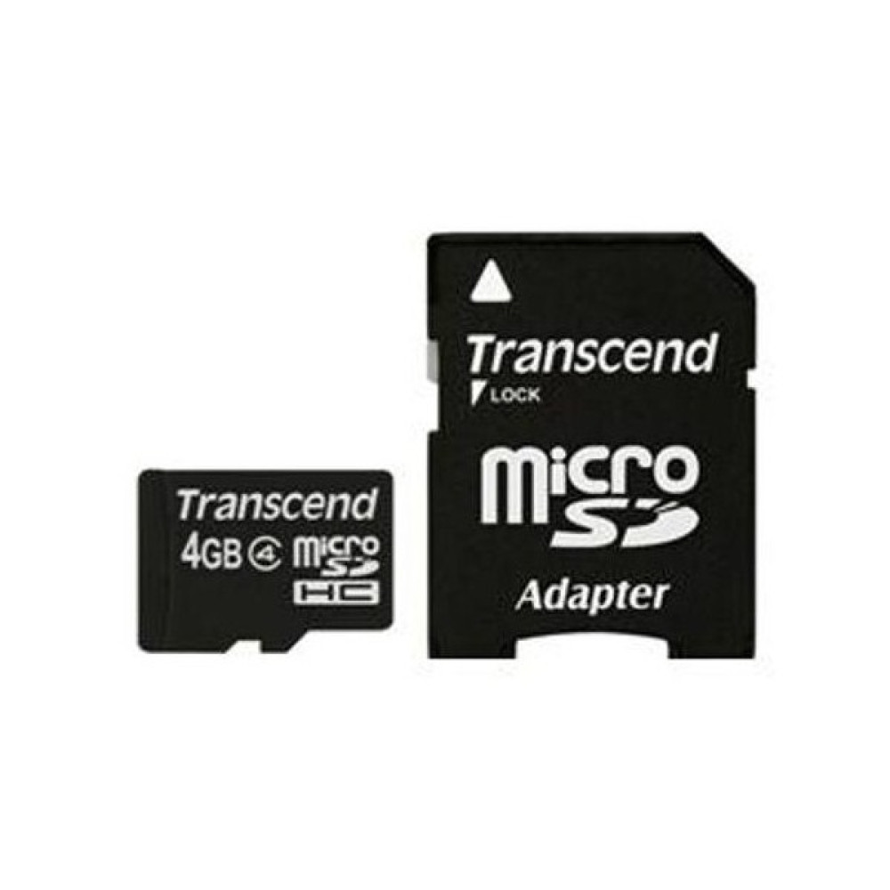 Transcend microSDHC 4 GB Class 4 SD Adaptörlü Hafıza Kartı TS4GUSDHC4 Hafıza Kartları Fiyatı