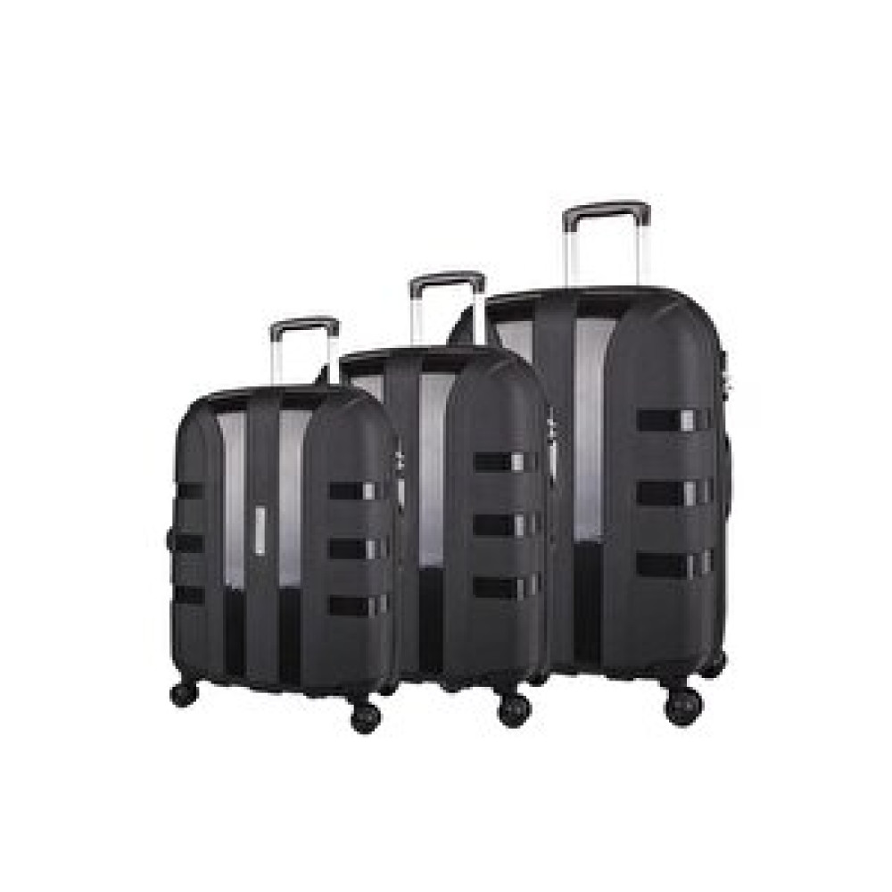 Travel Friends Bagacar Iv Sert Silikon Kırılmaz 3lü Valiz Set Siyah Siyah Bavul / Valiz Fiyatı