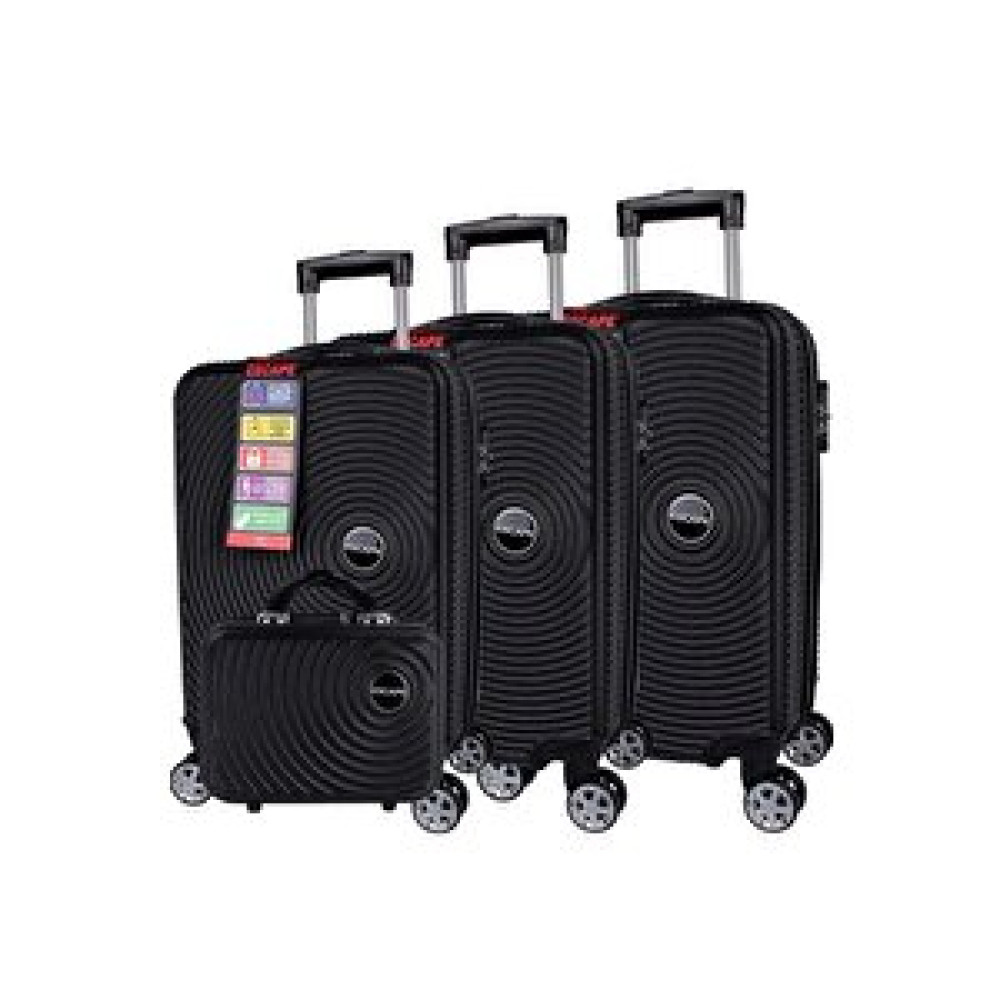 Travel Friends Escape Samso Abs Valiz Seti + Makyaj Çantası Siyah Bavul / Valiz Fiyatı