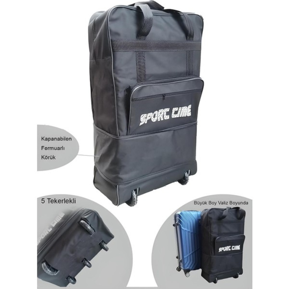 Travel Genişleyebilir Seyahat Çantası Hurç Çeyiz 5 Tekerlekli Bez Büyük Boy Valiz Körüklü 75X45X25CM - Siyah - 0 Oto Boyaları Fiyatı