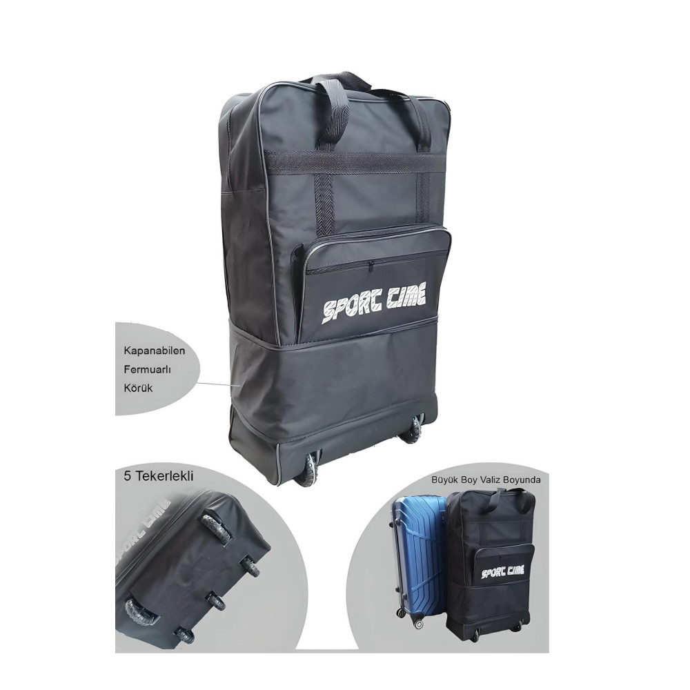 Travel Genişleyebilir Seyahat Çantası Hurç Çeyiz 5 Tekerlekli Bez Büyük Boy Valiz Körüklü Valiz 75x45x25cm Büyük Boy Beden Bavul / Valiz Fiyatı