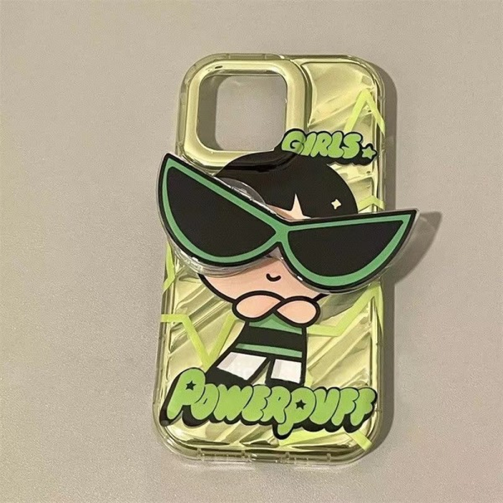Travel IPHONE14PROMAX Apple 13 Cep Telefonu Kılıfı 12 11 Kadın Için Uygun Sevimli Güneş Gözlüğü Powerpuff Girl (Yurt Dışından) - Yeşil - iPhone 13 Cep Telefonu Kılıfı Fiyatı