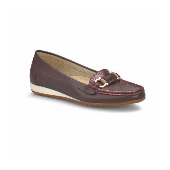 Travel Soft TRV1016 Bordo Kadın Loafer Ayakkabı