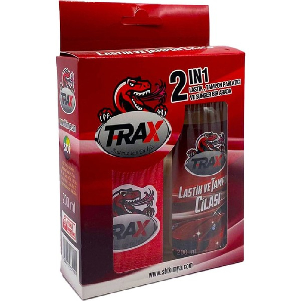 Trax Ikili Paket Süper Kalite Lastik ve Tampon Parlatıcı Cila Paket Seti Süngerli Lastikler Fiyatı