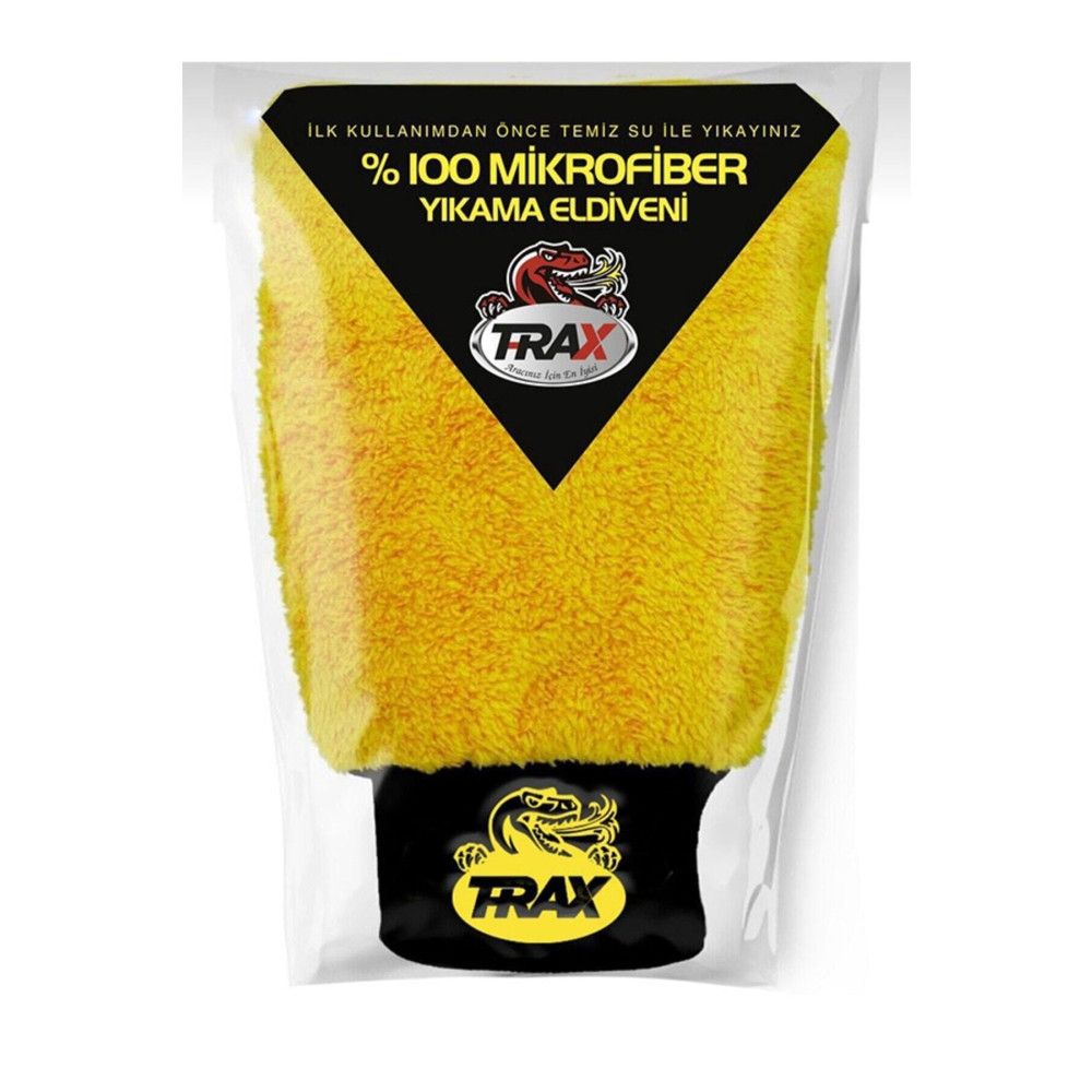 TRAX Oto & Ev Yıkama Ve Cila Eldiveni Mikrofiber Araç Yıkama Eldiveni Sarı Oto Bakım & Temizlik Ürünleri Fiyatı