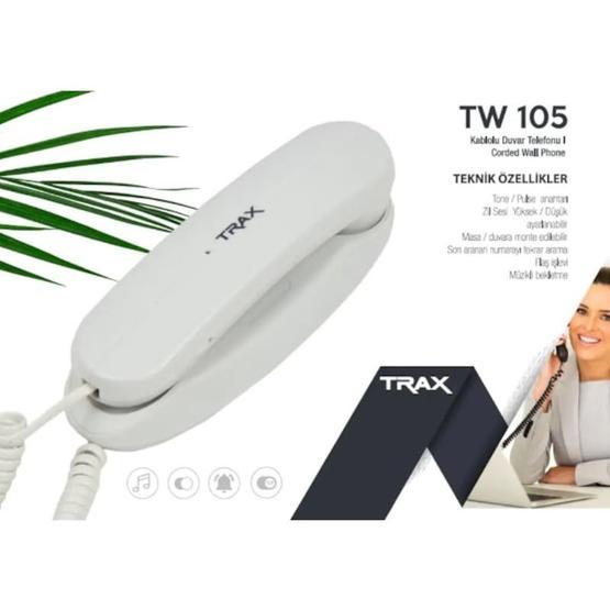 Trax TW 105 Bej Duvar Tipi Kablolu Telefon