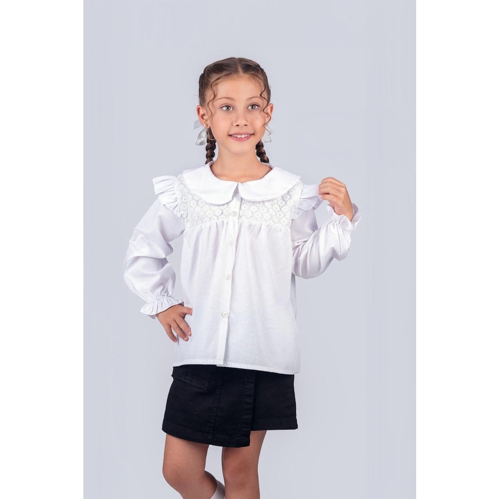 Trend Baby Kids Kız Çocuk Okul Gömleği Brodeli 2-5 Yaş Kız Çocuk Gömlek Fiyatı