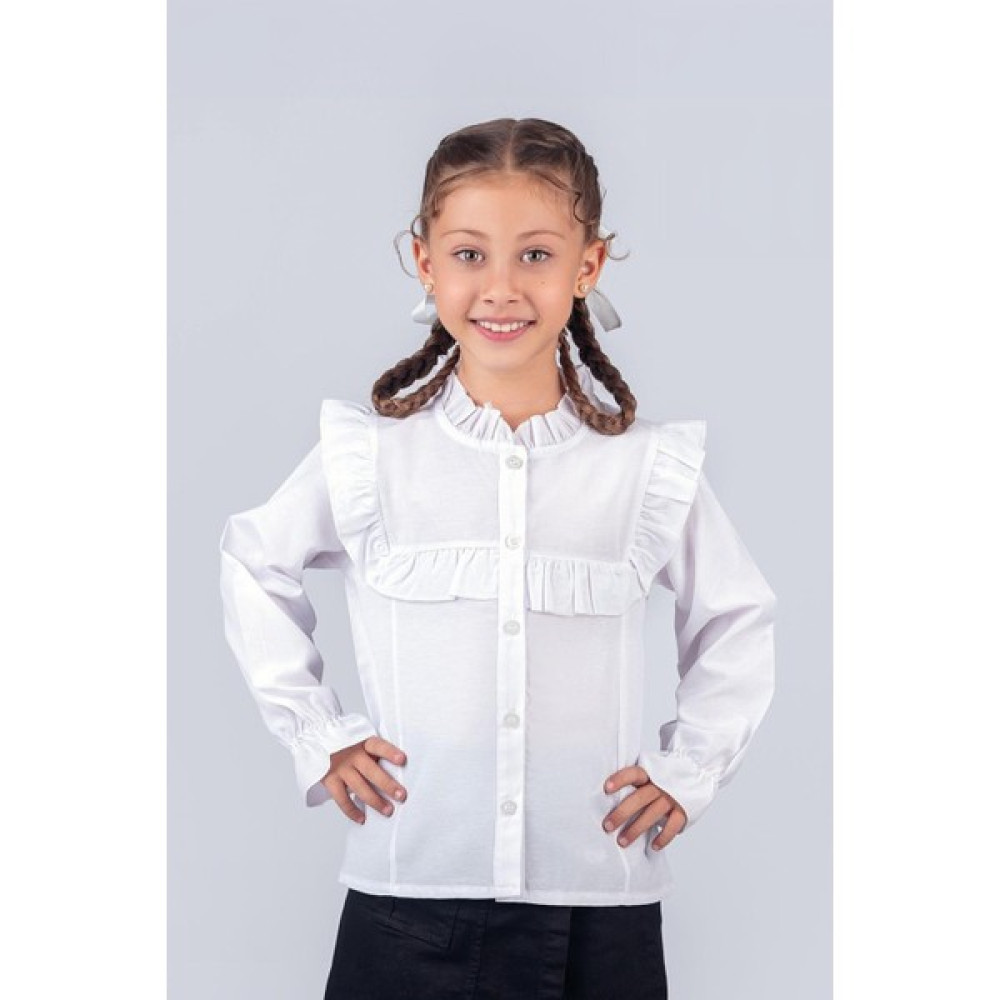 Trend Baby Kids Kız Çocuk Okul Gömleği Fırfır Yaka 9-12 Yaş Kız Çocuk Gömlek Fiyatı