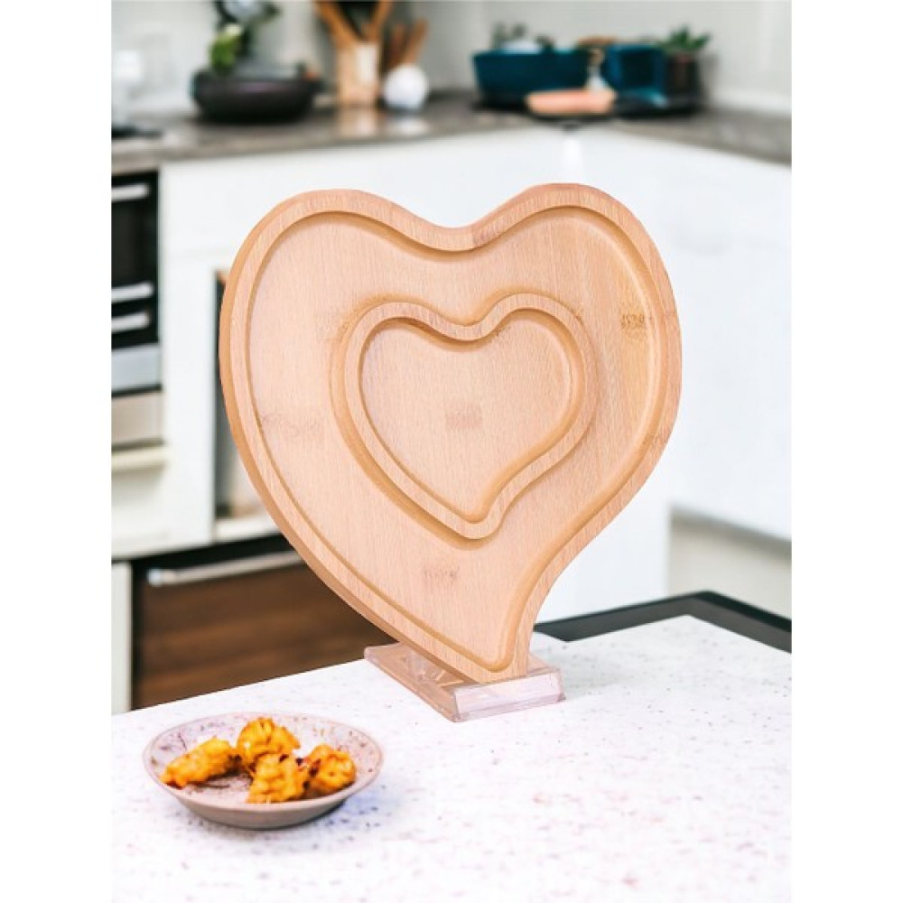 Trend Best Store Bambu 2 Bölmeli Kalpli Sunumluk Çerezlik Mutfak Gereçleri Fiyatı