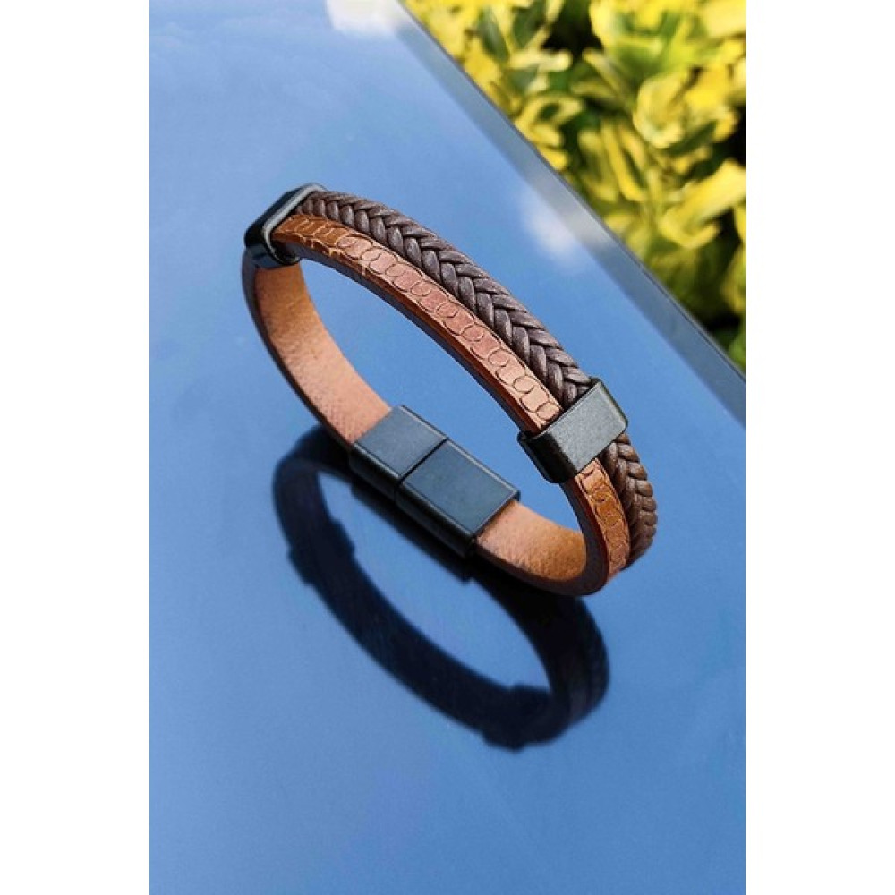 Trend Collection Erkek Deri Bileklik Kahverengi Renk Klasik Bileklik Saat ve Bileklik Aksesuarı Fiyatı