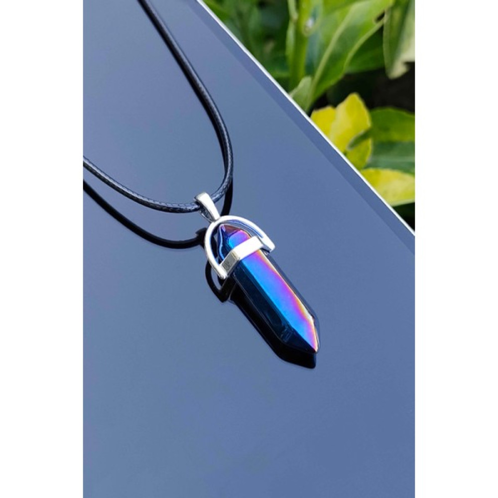 Trend Collection Gökkuşağı Renkli Doğal Taş Kristal Kadın Kolye Bijuteri Kolye Fiyatı