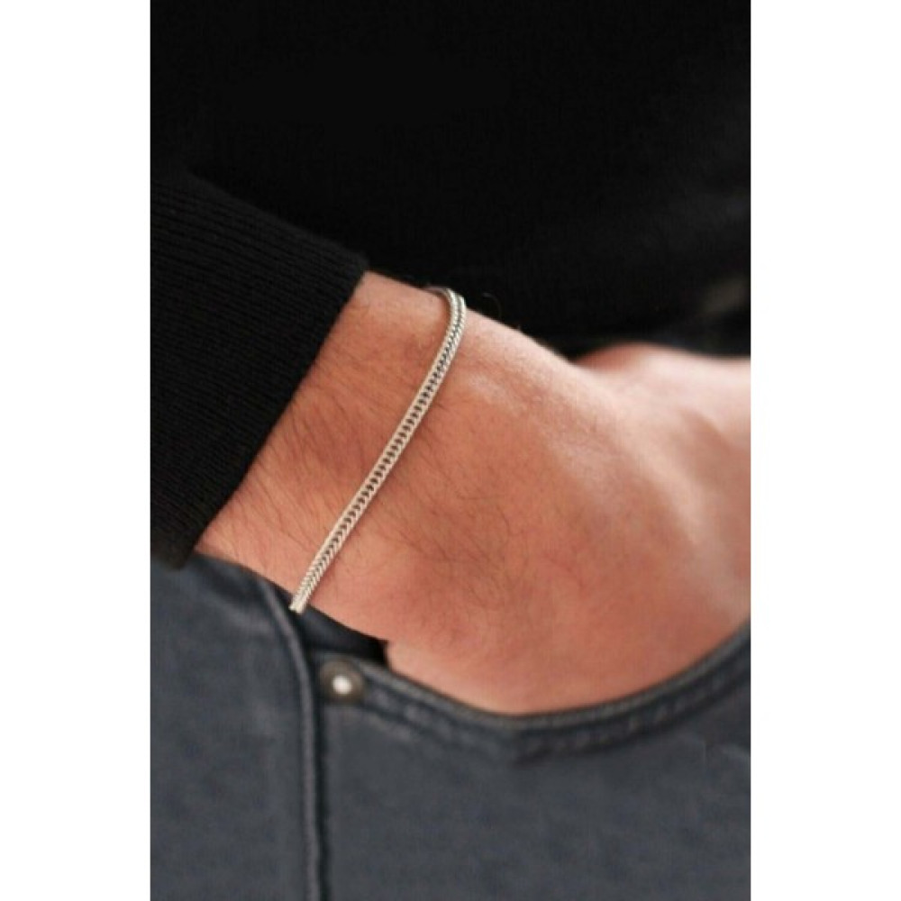 Trend Collection Unisex Gümüş Renk Tilki Kuyruğu Zincir Bileklik - Gri Saat ve Bileklik Aksesuarı Fiyatı