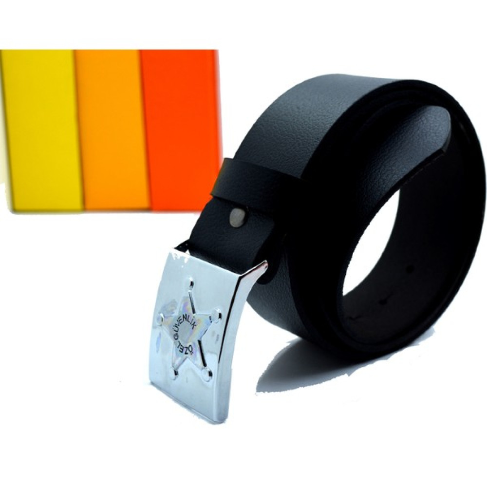 Trend Deri Deri Özel Güvenlik Kemeri 4.5 cm Security Belt Erkek Kemeri Fiyatı
