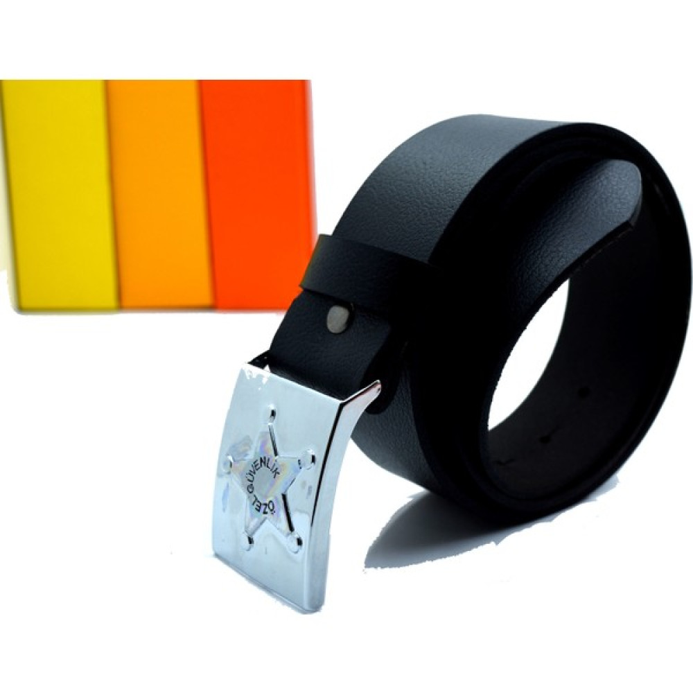 Trend Deri Deri Özel Güvenlik Kemeri 4.5 cm Security Belt Erkek Kemeri Fiyatı
