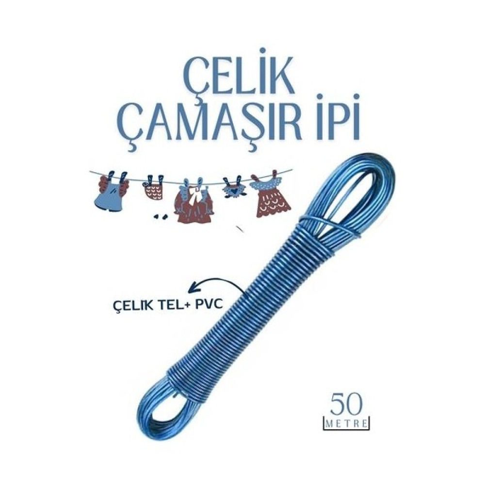 Trend Express Çelik Çamaşır İpi 50 m Çamaşır Kurutma Makineleri Fiyatı