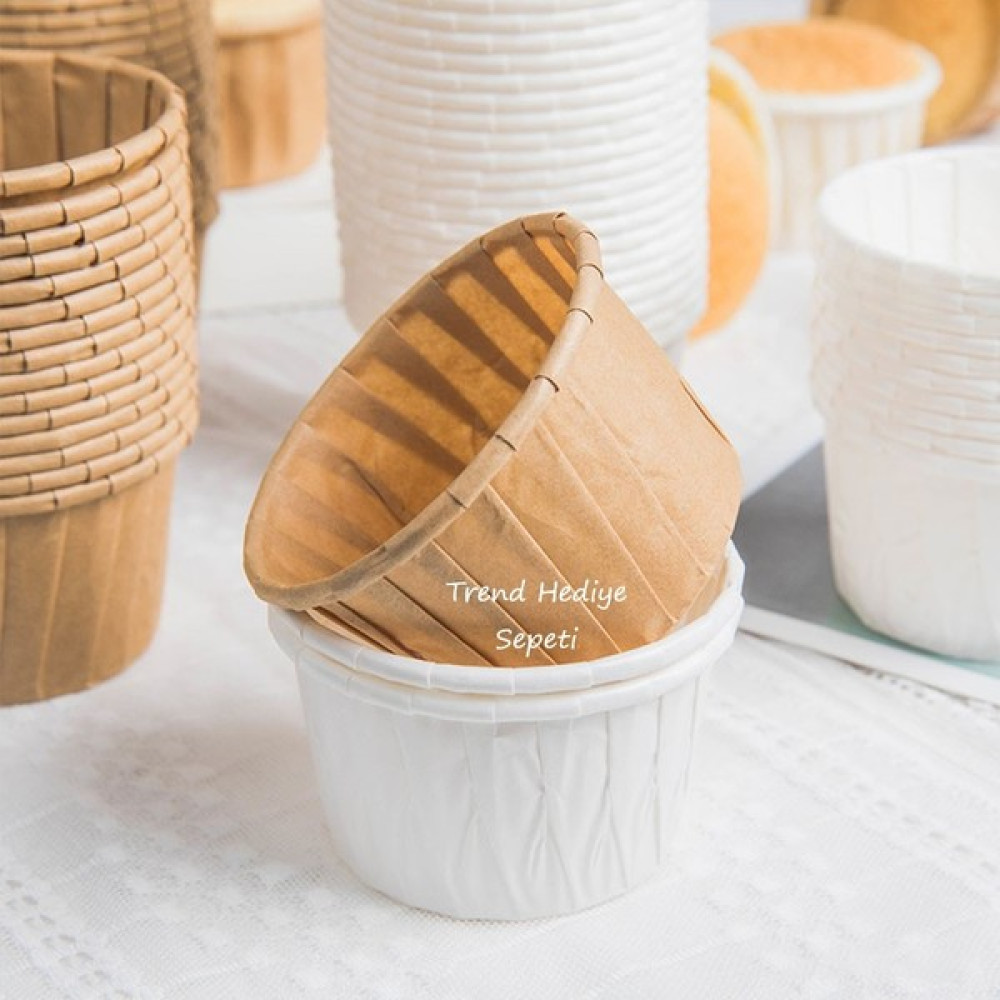 Trend Hediye Sepeti Kraft Cupcake Kalıbı 50'li - Açık Kahverengi Kek Kalıpları Fiyatı