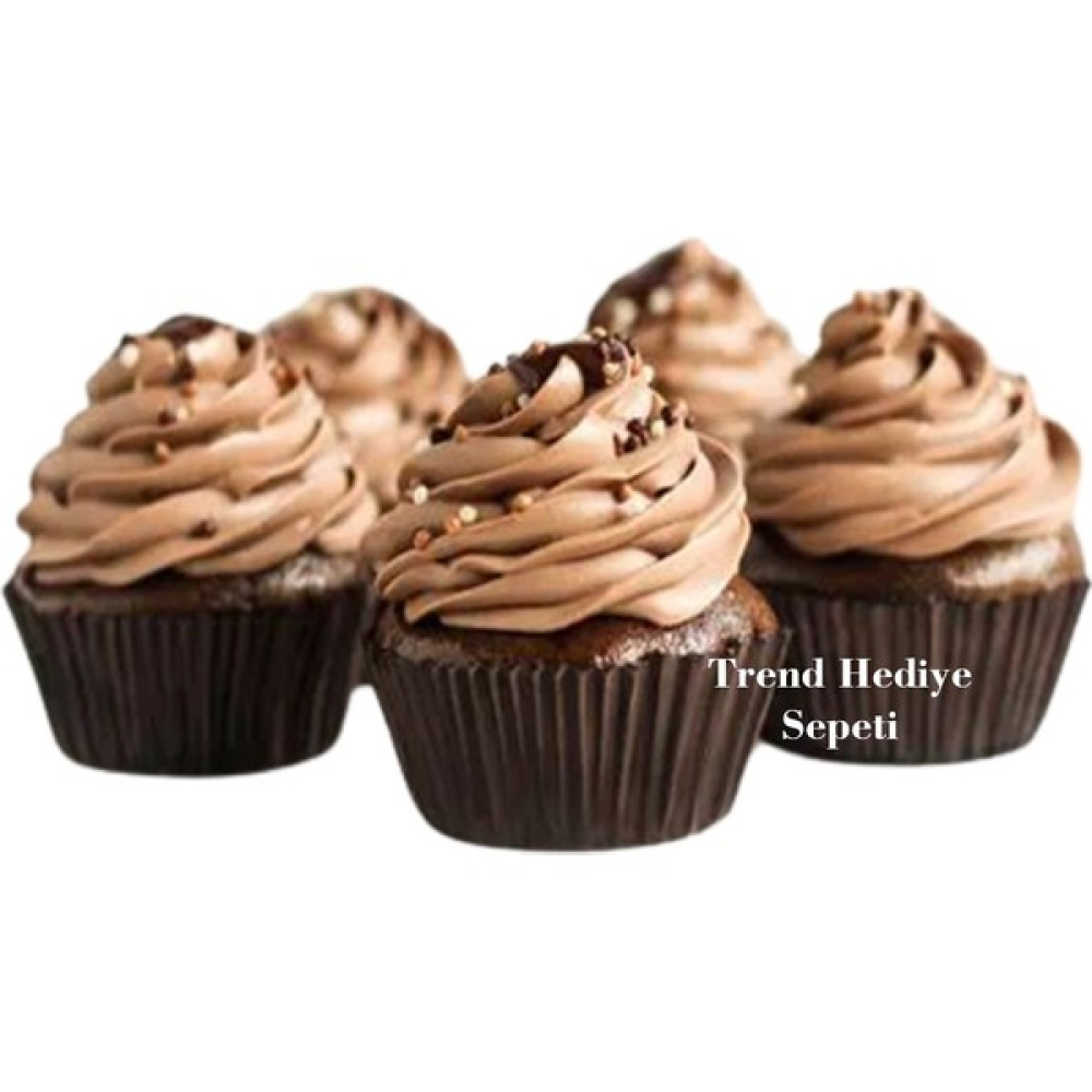 Trend Hediye Sepeti Takribi 200 Adet Orta Boy Kahverengi Muffin Kek Kalıbı , Cupcake Kağıdı , Browine Kalıbı 50x30 Mm Kek Kalıpları Fiyatı