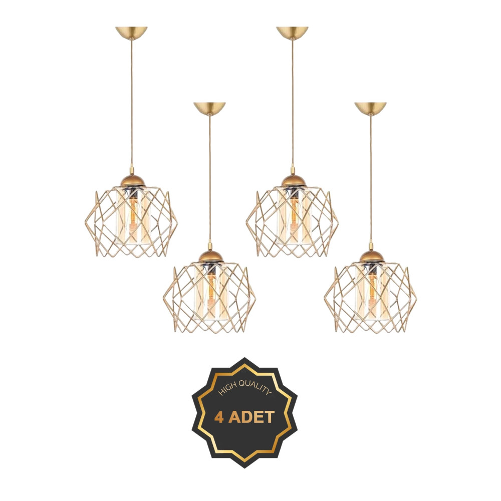 Trend Kitchen 4 Adet Trend Bal Mika Camlı Golden Salon Mutfak Banyo Yatak Odası Çocuk Odası Antre Sarkıt Avize Avize Fiyatı