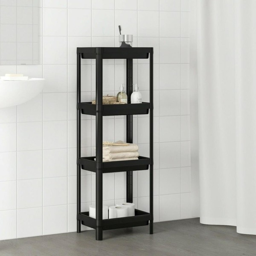 Trend Maison Çok Amaçlı Raf Ünitesi 4 Katlı Mutfak Banyo Düzenleyici Organizer Vesken Siyah Eşya Saklama / Düzenleme Fiyatı