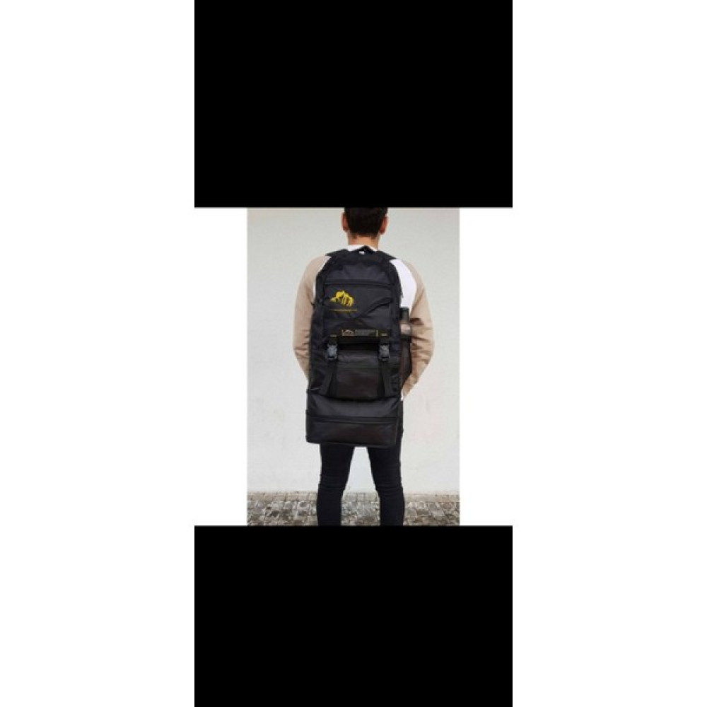 Trend Promosyon 80L Siyah Çift Körüklü Su Geçirmez Çok Gözlü Kampçı-Seyahat-Dağcı Sırt Çantası Sırt Çantası (Outdoor) Fiyatı