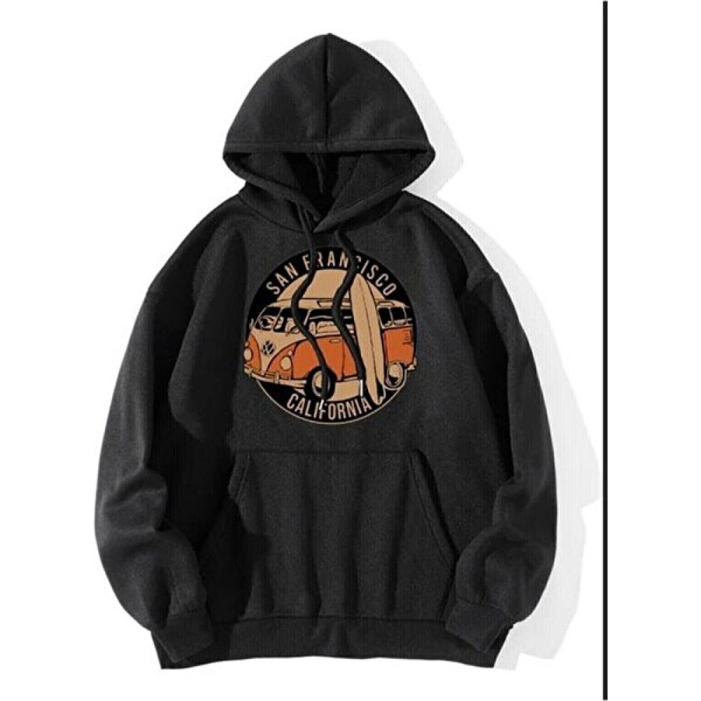 Trend Seninle Siyah San Fransısco Woswos Baskılı Kapüşonlu Oversize Sweatshirt Bayan Sweatshirt Fiyatı